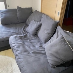 3人掛けL型ソファーの画像