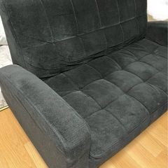 【受け渡し者決定】二人掛けソファ　ブラック　黒の画像