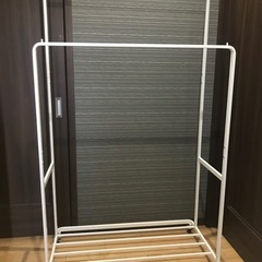 山崎実業　tower ハンガーラック　ダブル　キャスター付きの画像