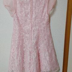 【引取限定】130キッズドレス　ワンピース　レース　ピンクの画像