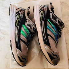 スニーカー シルバー 19cmの画像