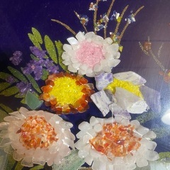 天然石❓お花の額飾り❣️の画像