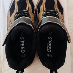 スニーカー ゴールド 19cmの画像