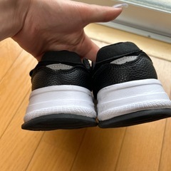値下げ⭐︎ヒラキ　キッズ　　子供用　靴　スニーカー　厚底　黒　21cmの画像