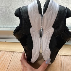 値下げ⭐︎ヒラキ　キッズ　　子供用　靴　スニーカー　厚底　黒　21cmの画像