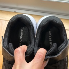値下げ⭐︎ヒラキ　キッズ　　子供用　靴　スニーカー　厚底　黒　21cmの画像