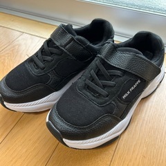 値下げ⭐︎ヒラキ　キッズ　　子供用　靴　スニーカー　厚底　黒　21cmの画像