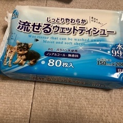 ペット用流せるウェットティッシュの画像