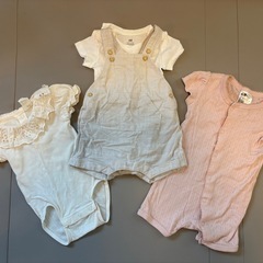 ベビー服 新生児 夏服 H&M ロンパース　3点セット　サイズ6...
