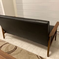 【美品】お洒落な黒いソファの画像