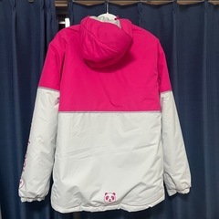 【未使用】foodpanda フード付き防寒着 ピンク/ホワイトの画像