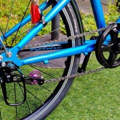 完全レストア済　22インチ　クロスバイク　ジュニア　青色 アサヒ　ドライド　シングルギヤ　子供用自転車　中古品　の画像