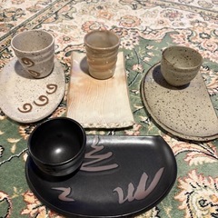 湯呑みとお皿4 セット　食器　おしゃれ