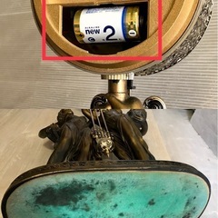 Te079●札幌市内 無料配達●レトロ!シチズン ブロンズ調 2人の女神 置き時計 高さ約75cm 重さ約13.7kg●USEDの画像