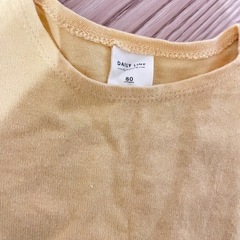 ベビー服 ロンパース 黄色 80の画像