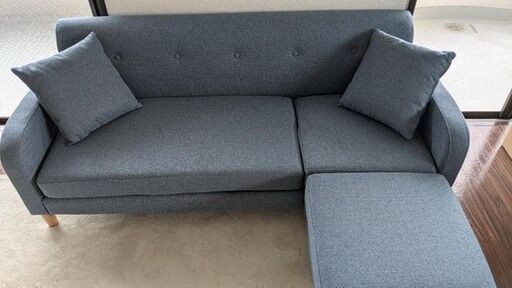 青いファブリック コーナーソファVENTOTA Beris-N BU