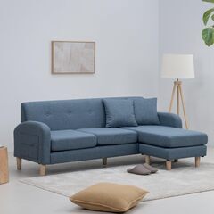 青いファブリック コーナーソファVENTOTA Beris-N BUの画像