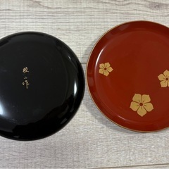 【埼玉】睦二作　漆器　皿　2枚セットの画像