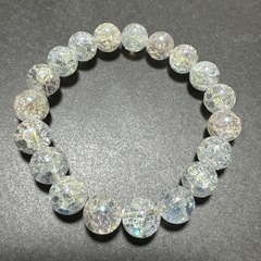 クラックアクアオーラ水晶 10mmブレスレットクラック水晶 パワ...