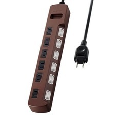 タコ足配線　延長コード　6個口　2mの画像