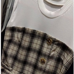 INGNI チェック柄ノースリーブワンピースウェストベルト付きの画像