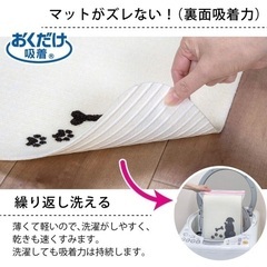 新品未使用　Sanko サンコー ずれない トイレマット 床汚れ防止 消臭 犬 イヌ 55×60cm おくだけ吸着 日本製 KV-06の画像