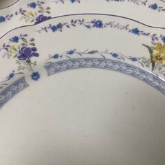 ◆Noritake ノリタケ　ブルー小花プレート (4枚）ハーブ...