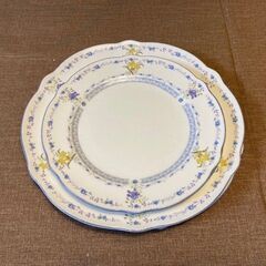 ◆Noritake ノリタケ　ブルー小花プレート (4枚）ハーブメモリーの画像