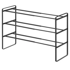 山崎実業(Yamazaki) 伸縮 シューズラック 3段　×3セットの画像