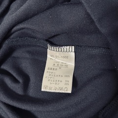 【美品】シフォン　半袖　カットソー　ネイビー　裏地付き　Mサイズの画像