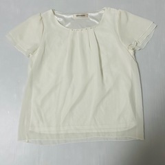 【美品・MISCH MASCH 】シフォンカットソー　ホワイト　裏地付　Mサイズの画像