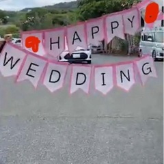 手作り　結婚　ガーランド