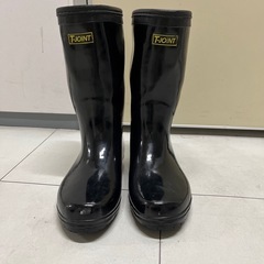 雨の日最強✨黒ゴム長靴（25.5cm/EEE）防水・滑り止め付き！  の画像