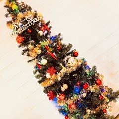 【豪華セット】ニトリ180cmクリスマスツリー LEDライト　オーナメントの画像