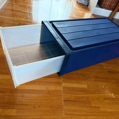 幅40㎝　奥行74㎝　高22cm 大型　収納ボックス3つの画像