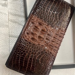 クロコダイル 長財布 ブラウン ワニ革