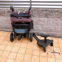エアバギー  ココ　ベビーカー　ベビーカーステップ　黒　三輪　