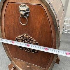 1138😺欠品あり ワイン樽型 木箱収納箱 お酒収納の画像