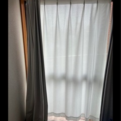 【残り2組！】ニトリ遮光カーテン＋レースカーテン2枚組】白の画像