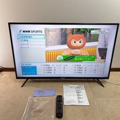 【美品】テレビ 4Kチューナー内蔵液晶テレビ 43V型 Fion...
