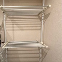 ニトリ 洗濯機上突っ張り棒 洗濯ラックの画像