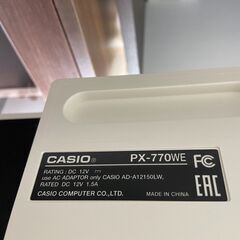 取引中【10km圏内配送無料】☆超美品☆CASIO 電子ピアノ PX-770WE の画像
