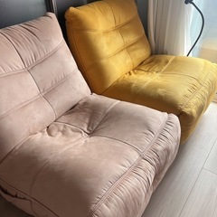 手動リクライニングソファ の画像