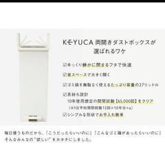 両開きダストボックス　ゴミ箱(黒色)の画像
