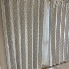 カーテン　ニトリ　レースカーテン付き　