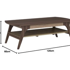 アイリスプラザ テーブル ローテーブル ブラウン の画像