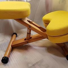 バランスチェア　イエロー 学習椅子