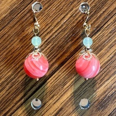 ハンドメイド天然石ピアス