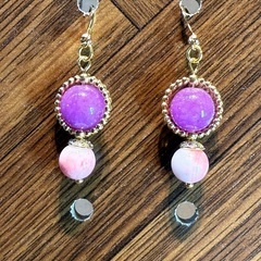 ハンドメイド天然石ピアス
