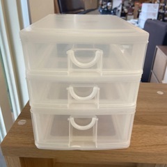 K2505-574 小物入れ プラスチック クリア ② キズ汚れあり
